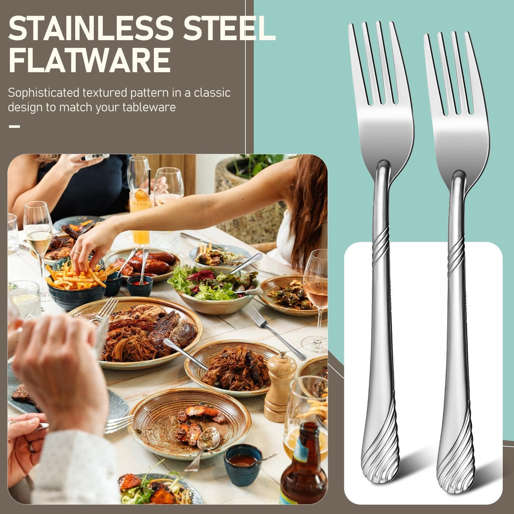 200-Piece Stainless Steel Dinner Fork Set – 7-Inch Silver Metal Flatware for Home, Restaurant & Catering